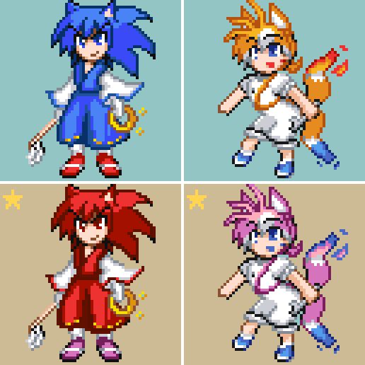 Sonic & Miles in Touhoumon Style